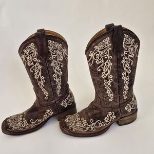 Corral Brown Embroidered Western Boots 4